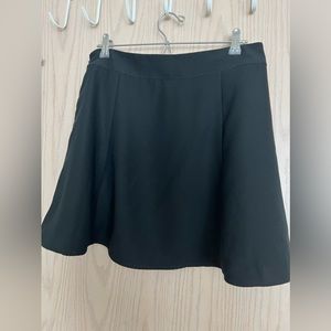 NWT Avec Les Filles Black A-Line Mini Skirt